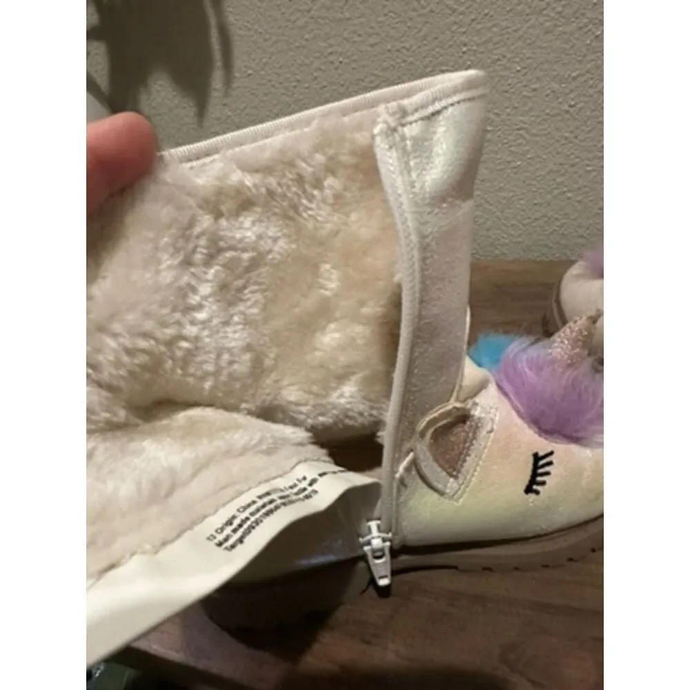 Cat & Jack Unicorn Girl Boots Size 13